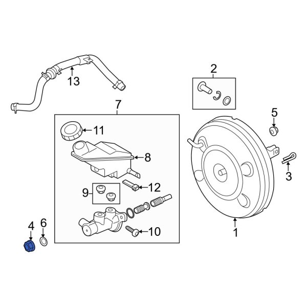 Power Brake Booster Nut