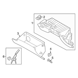Hyundai OE - Instrument Panel - Glove Box (Base / 2.0T / 2.0T Ultimate)