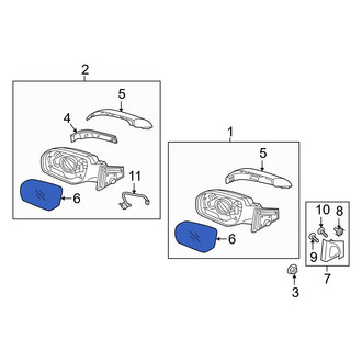 Hyundai OE - Front Right Door Mirror Glass