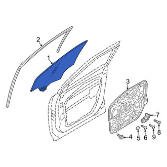 Hyundai OE - Rear Right Door Glass