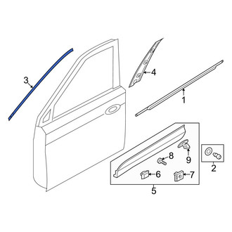 Hyundai OE - Front Right Door Reveal Molding
