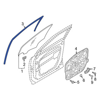 Hyundai OE - Front Right Window Channel