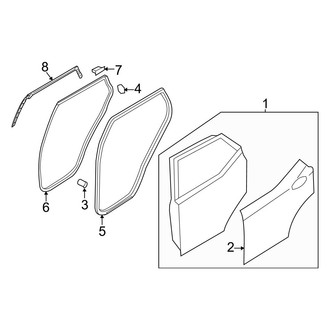 Hyundai OE - Rear Door - Door & Components