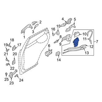 Hyundai OE - Rear Right Door Latch Assembly