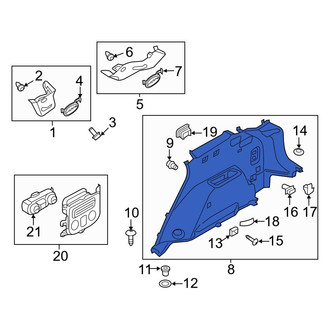 Hyundai OE - Rear Left Interior Quarter Panel Trim Panel
