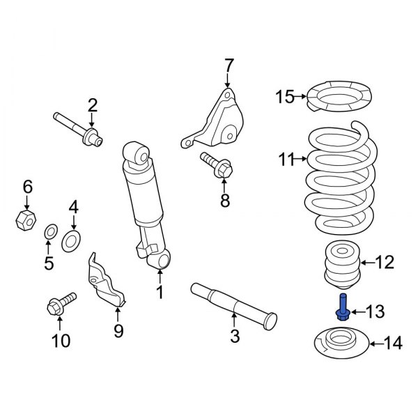 Jounce Bumper Bolt