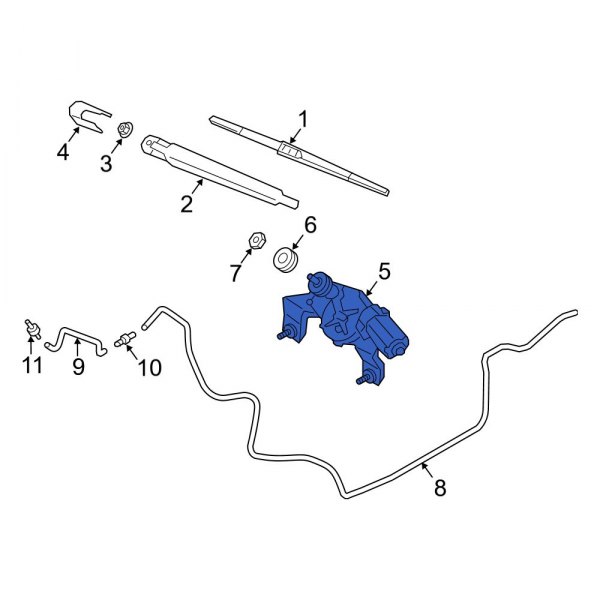 Back Glass Wiper Motor