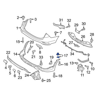 Hyundai OE - Lower Bumper Cover Nut