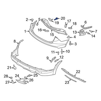 Hyundai OE - Bumper Cover Bolt
