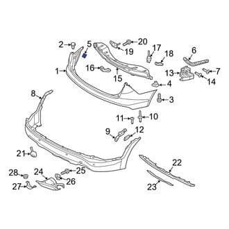 Hyundai OE - Rear Upper Bumper Cover Nut