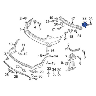 Hyundai OE - Right Bumper Impact Bar Bracket