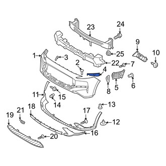 Hyundai OE - Front Left Upper Bumper Cover Support Rail
