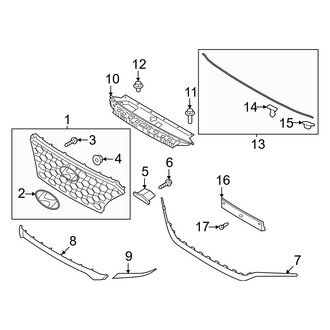 Hyundai OE - Front Bumper & Grille - Grille & Components (Calligraphy / SE / SEL)