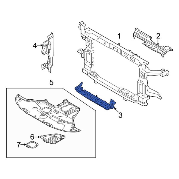 Radiator Support Air Deflector