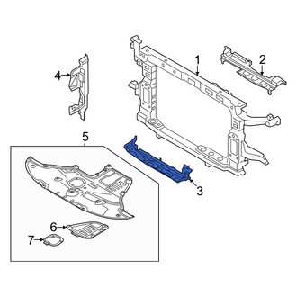 Hyundai OE - Front Lower Radiator Support Air Deflector