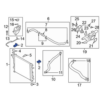 Hyundai OE - Left Upper Radiator Mount Bracket