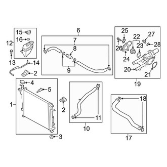Hyundai OE - Cooling - Radiator & Components (2.4L)