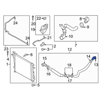 Hyundai OE - Lower Radiator Coolant Hose Adapter