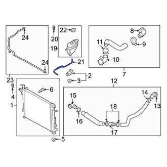 Hyundai OE - Lower Engine Coolant Overflow Hose