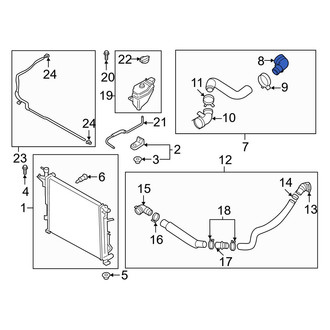 Hyundai OE - Lower Radiator Coolant Hose Adapter