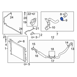 Hyundai OE - Lower Radiator Hose Clamp