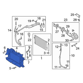 Hyundai OE - A/C Condenser Duct