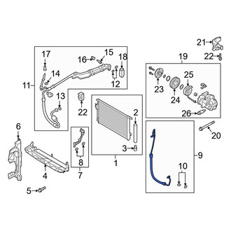Hyundai OE - A/C Refrigerant Discharge Hose