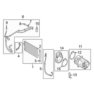 Hyundai OE - Air Conditioner & Heater - Condenser, Compressor & Lines