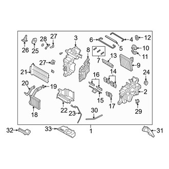 Hyundai OE - Air Conditioner & Heater - Evaporator Components (Hybrid Blue / Hybrid Limited / Hybrid SEL Premium)