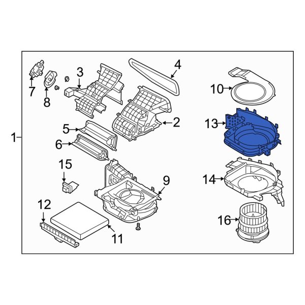 HVAC Blower Motor Housing