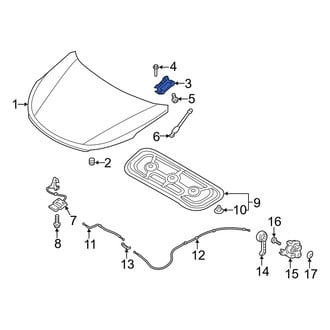 Hyundai OE - Front Right Hood Hinge