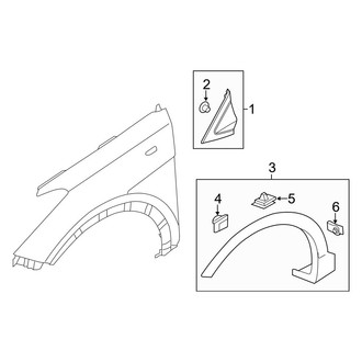 Hyundai OE - Fender - Exterior Trim (Limited / SE / SEL)