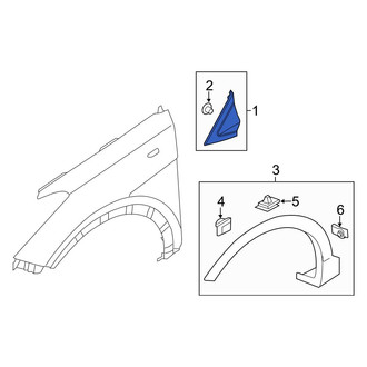 Hyundai OE - Right Upper Fender Molding