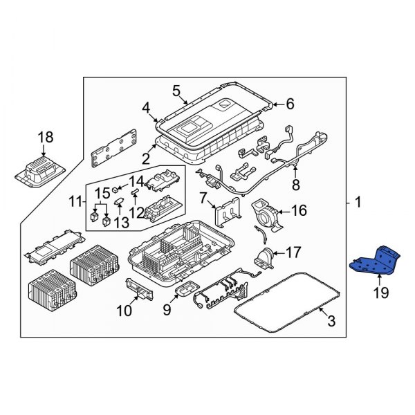 Drive Motor Battery Compartment Cooling Fan Duct