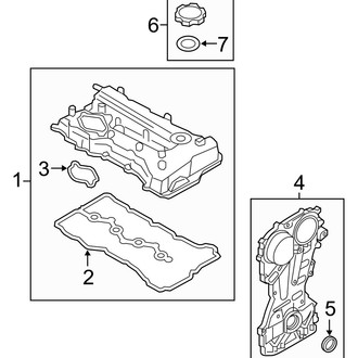 Hyundai OE - Engine / Transaxle - Valve & Timing Covers (2.0L)