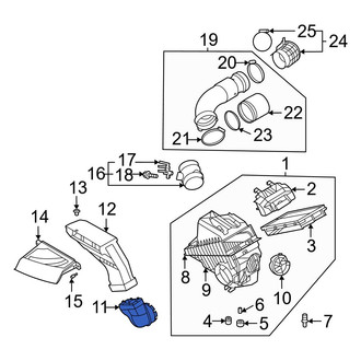 Hyundai OE - Front Lower Engine Air Intake Hose