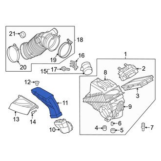 Hyundai OE - Front Center Engine Air Intake Hose