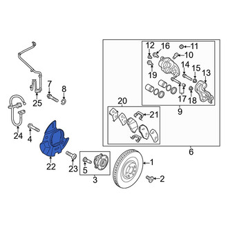 Hyundai OE - Front Right Brake Dust Shield