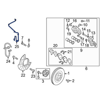 Hyundai OE - Front Left ABS Wheel Speed Sensor