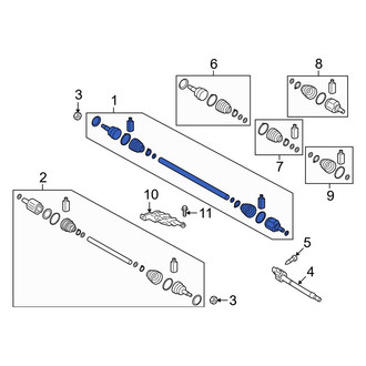 Hyundai OE - Front Right CV Axle Assembly