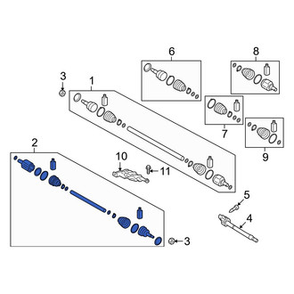 Hyundai OE - Front Left CV Axle Assembly