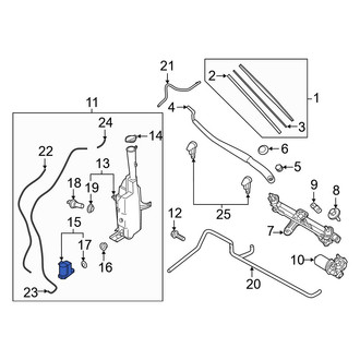 Hyundai OE - Windshield Washer Pump