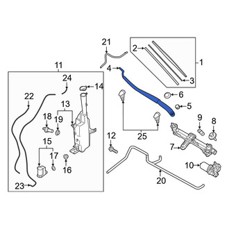 Hyundai OE - Front Left Wiper Arm