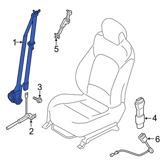Hyundai OE - Front Left Seat Belt Lap and Shoulder Belt
