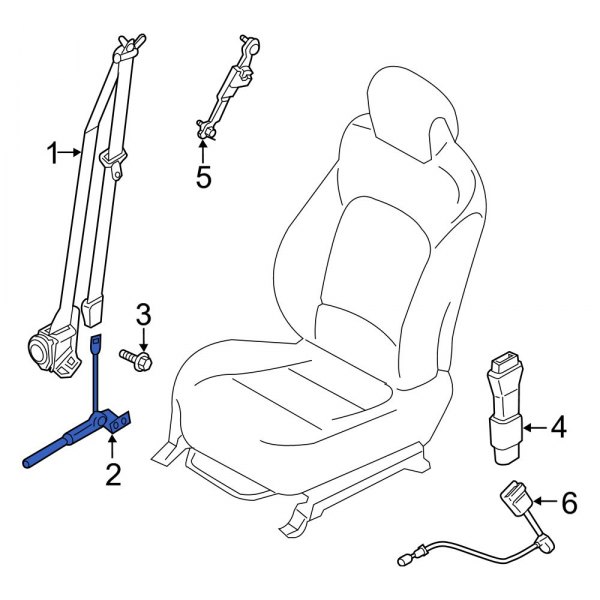 Hyundai OE 88860S2000  Front Right Seat Belt Pretensioner