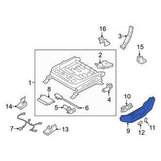 Hyundai OE - Front Left Seat Frame Trim Panel