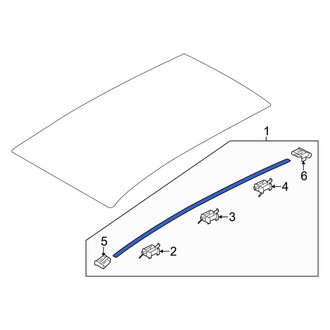Hyundai OE - Left Roof Luggage Carrier Slat