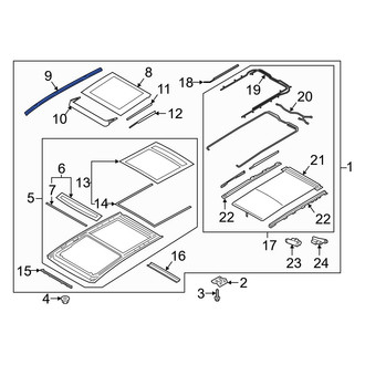 Hyundai OE - Left Sunroof Molding