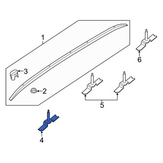 Hyundai OE - Front Right Roof Luggage Carrier Side Rail Bracket