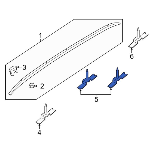 Roof Luggage Carrier Side Rail Bracket